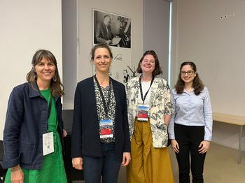 Panel “Reinventing the Chinese Countryside: Smart-Farming, Livestreaming and Landscape Preservation”. From left to right: Florence Graezer Bideau, Lena Kaufmann, Antonie Angerer, Fabienne Wallenwein.